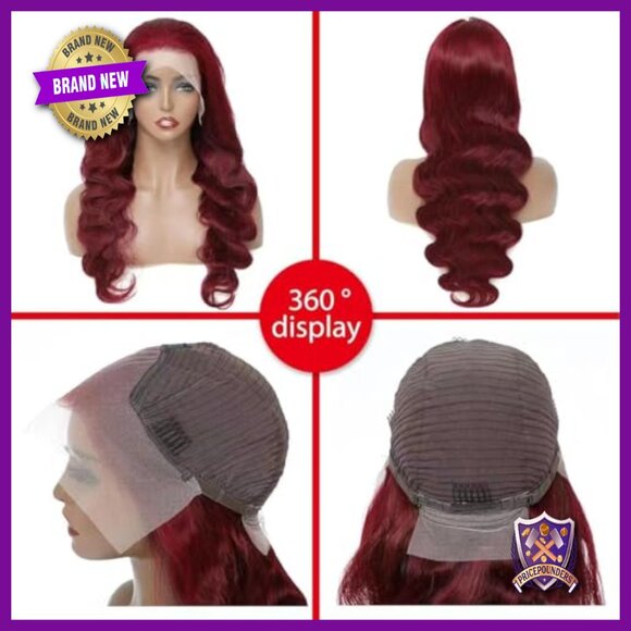 26 Inch Human Hair Lace Front Wig Body Wave 180 Density Glueless